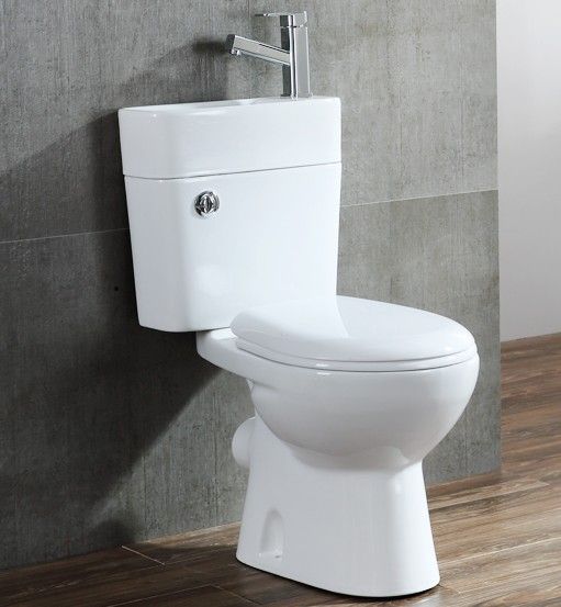 2in1 Space Saving Cloakroom Combi Duo Toilet with Cistern Sink Basin & Tap eBay